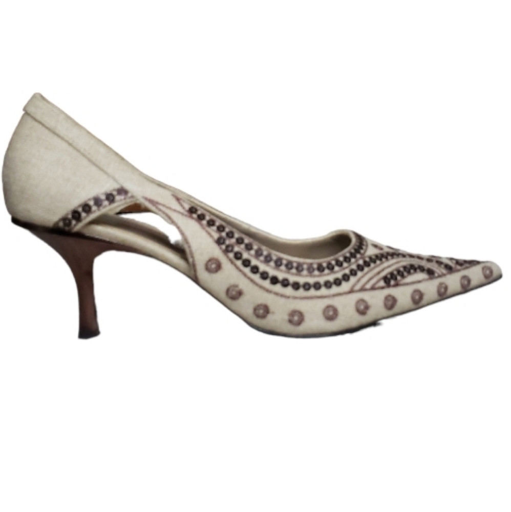 NINE WEST - SEQUIN HEELS - 7